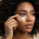 Close-up of Woman Applying Under-Eye Patches for Skincare