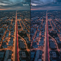 Before and after Urban City Lightroom preset edit