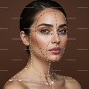 Elegant Woman with Clear Skin and Precise Facial Contours