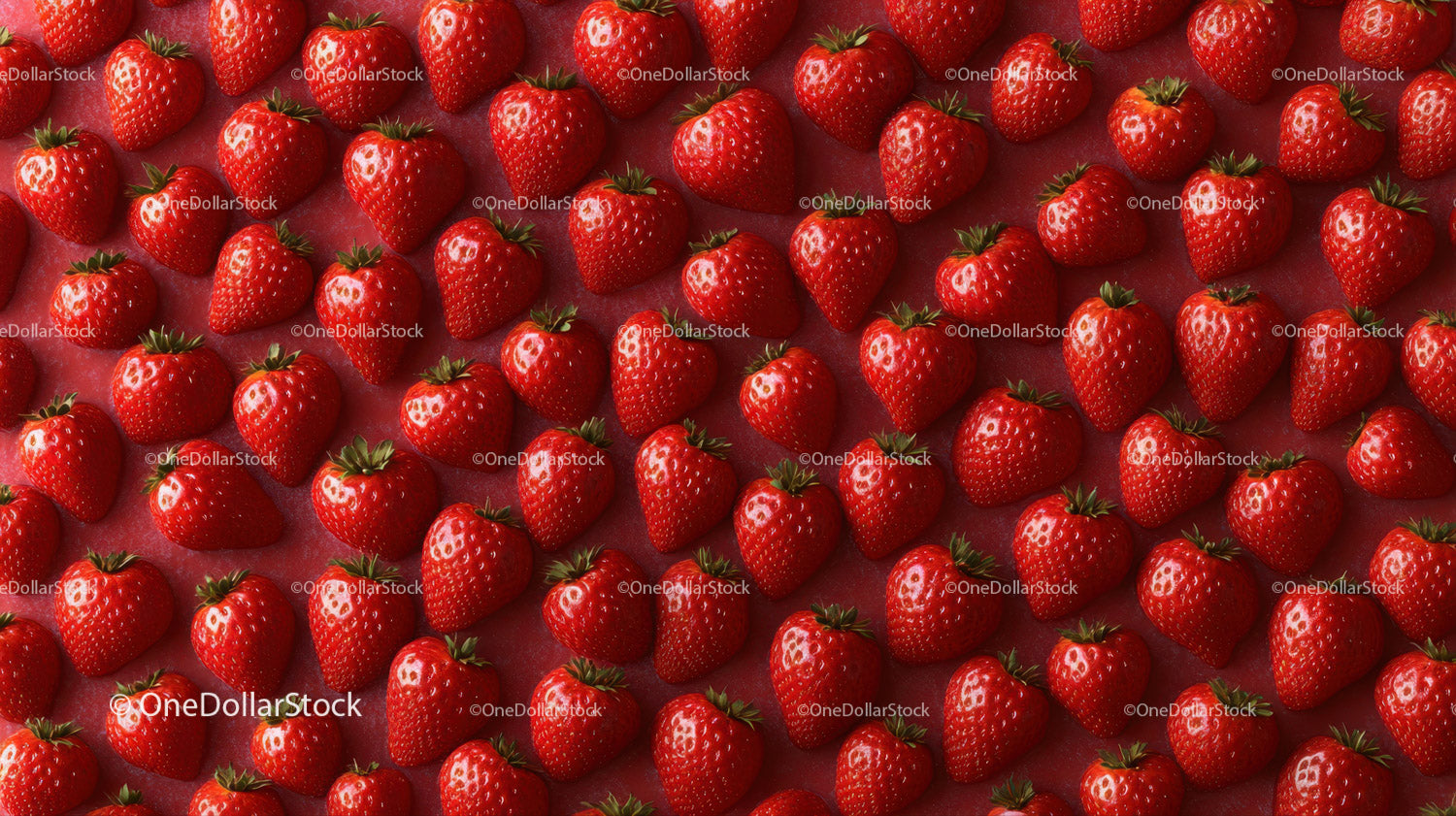 Fresh Ripe Strawberries on Pink Background for Healthy Snacks