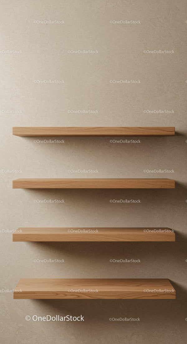 Modern minimalist wooden wall shelves for contemporary home decor