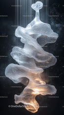 Elegant Ice Sculpture Art Installation with Glass-like Appearance