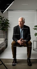 Confident Senior Man in Professional Portrait Setting