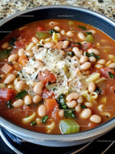 Hearty Vegetable and Bean Soup with Tomatoes and Greens