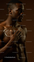 Young African Man Applying Lotion for Skincare Routine