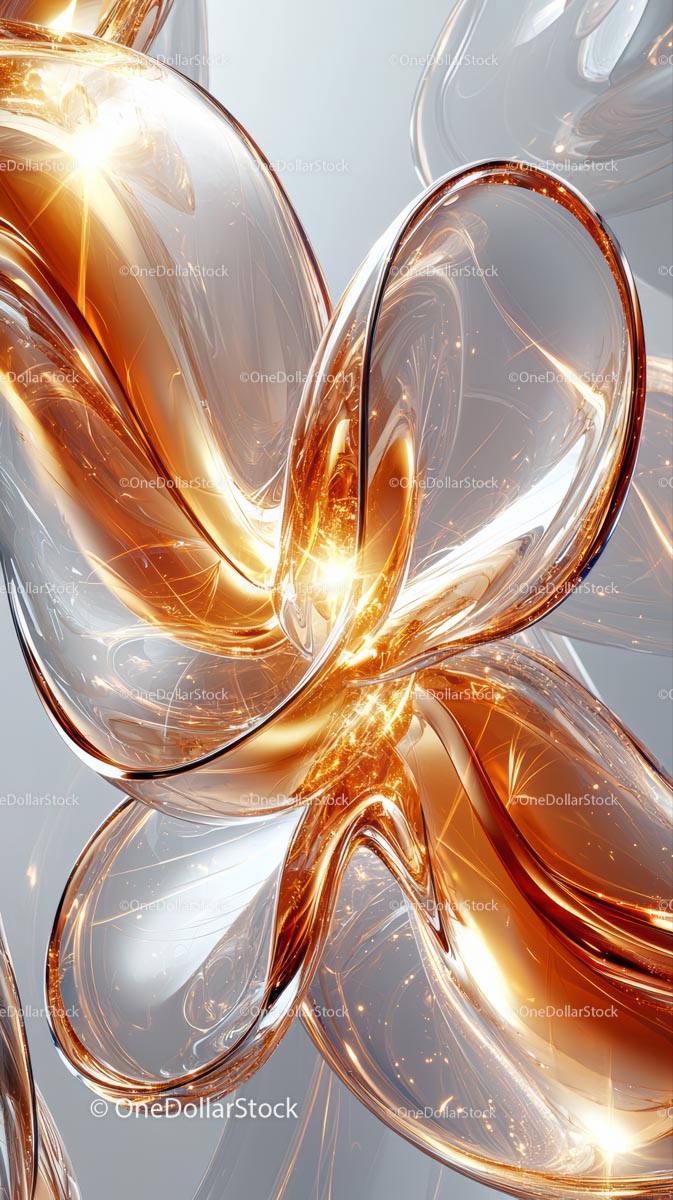 Elegant Copper Glass Sculptures for Modern Interior Decor