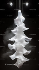 Elegant White Abstract Sculpture with Artistic Lighting for Modern Interiors