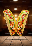 Delicious Chicken Tacos with Fresh Vegetables and Avocado