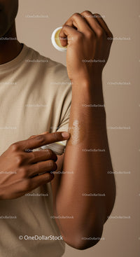 Close Up of Person Applying Body Lotion for Skin Hydration