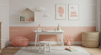 Cozy Children's Room with Pink Decor and Whimsical Wall Art
