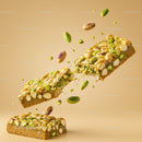 Nut and Pistachio Bar Breaking with Sticky Texture