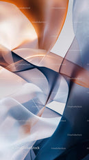 Abstract Flowing Curves Digital Art in Vibrant Colors