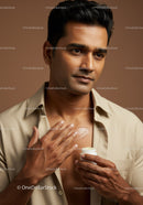 Men Applying Skincare Cream - Grooming and Self Care Concept