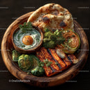 Vibrant Grilled Vegetable Platter with Egg and Herbs