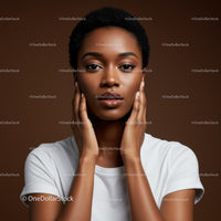 Elegant Portrait of Young Black Woman with Natural Beauty