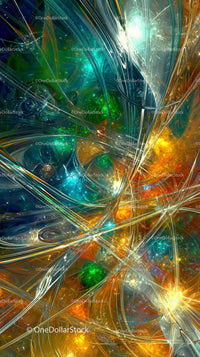 Abstract Colorful Light Trails with Vibrant Neon Glow
