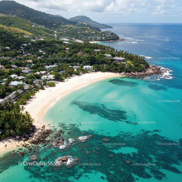 Beautiful Tropical Beach with White Sand and Turquoise Water