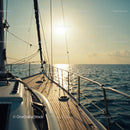 Luxury Sailing Yacht on Calm Sea at Sunset