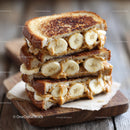 Banana Caramel Toast Sandwich for Delicious Breakfast or Snack