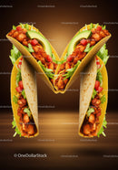 Fresh Chicken Tacos with Avocado and Vegetables