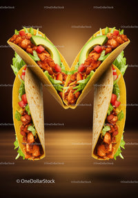 Fresh Chicken Tacos with Avocado and Vegetables
