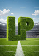 3D Grass Letters LP on Soccer Field with Crowd