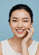 Beautiful Smiling Asian Woman Showing Joyful Facial Expression