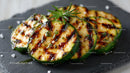 Grilled Zucchini Slices with Herbs on Slate Plate