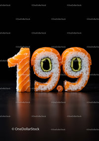 Creative Sushi Arrangement Forming Price Tag 19.9