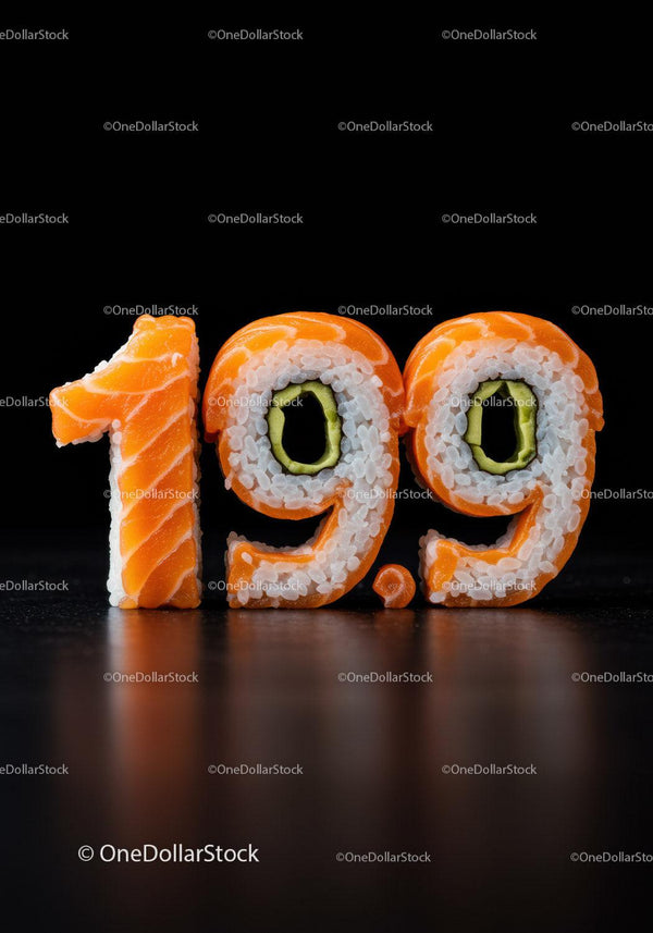 Creative Sushi Arrangement Forming Price Tag 19.9