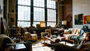 Cozy Urban Loft Living Room with Natural Light