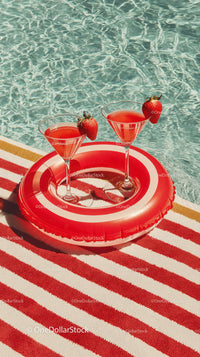 Refreshing Summer Strawberry Cocktails by the Poolside
