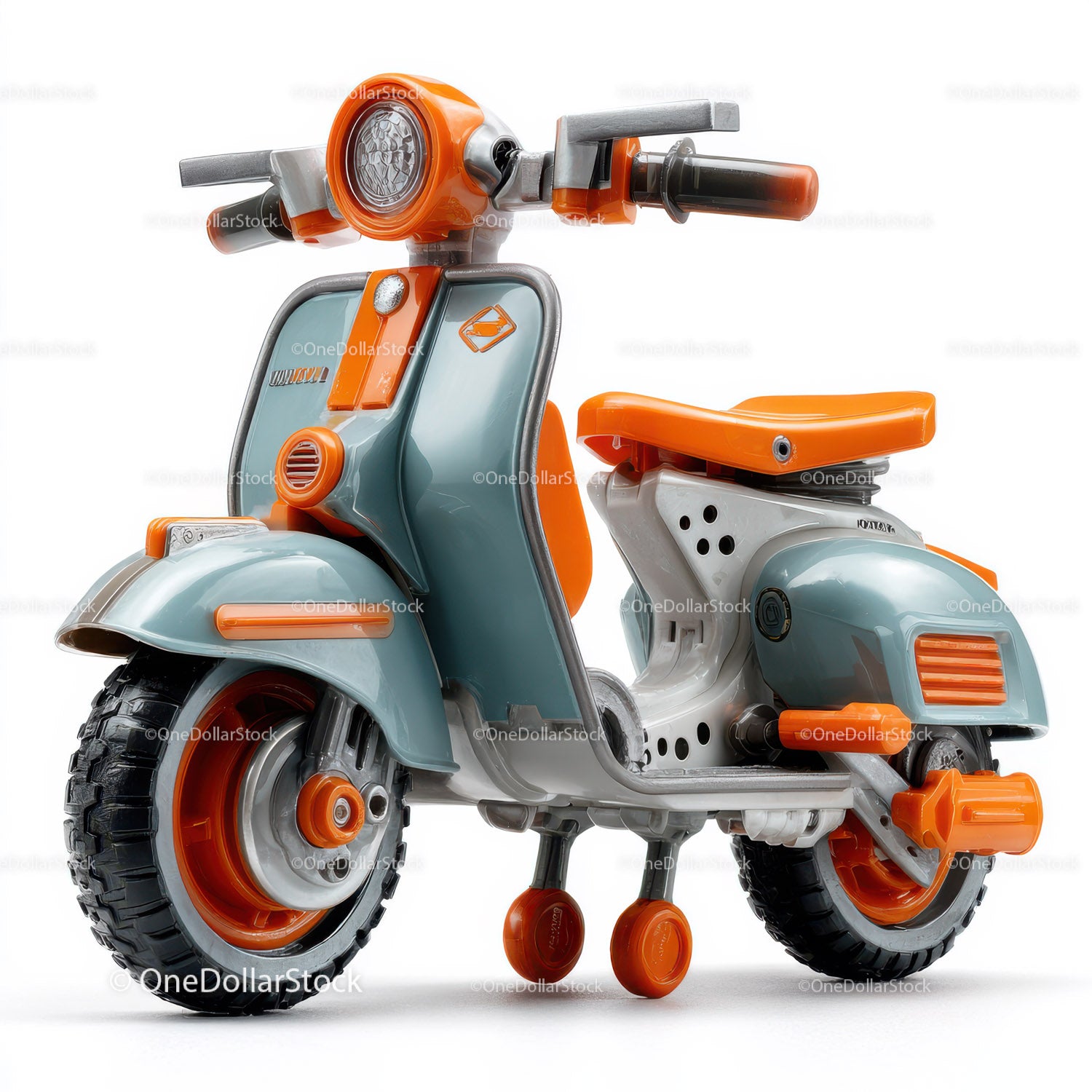 Futuristic Toy Robot with Large Eyes and Bunny Ears for Kids