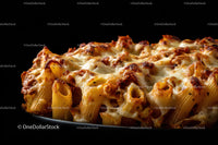 Baked Pasta with Melted Cheese and Crispy Top