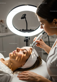 Professional Facial Skincare Treatment with Modern Equipment