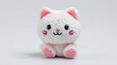 Adorable Pink and White Plush Cat Toy for Kids and Collectors