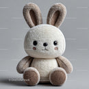 Cute Plush Bunny with Large Ears and Soft Texture