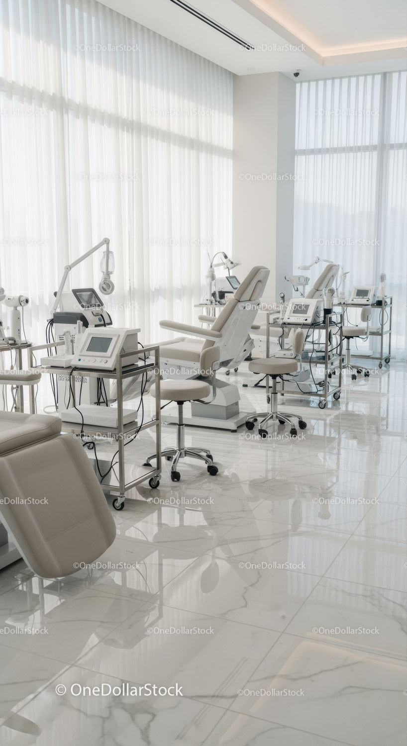 Jasna, nowoczesna klinika medyczna z zaawansowanym sprzętem diagnostycznym