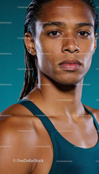 Focused Athlete Preparing for Intense Training Session