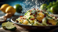 Delicious Citrus Salad with Fresh Herbs and Grated Cheese