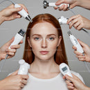 Woman Receiving Multiple Facial Treatments with Skincare Devices