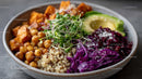 Vibrant Assorted Vegetable Bowl with Quinoa and Avocado