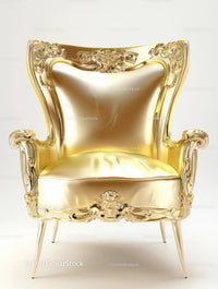 Luxurious Gold Carved Armchair for Elegant Interior Decor