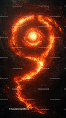 Fiery Spiral Galaxy Explosion with Bright Cosmic Colors