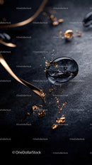 Elegant Black Gemstone and Gold Ring for Luxury Fashion