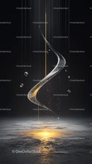 Futuristic Light Trails and Space Particles in Abstract Digital Art