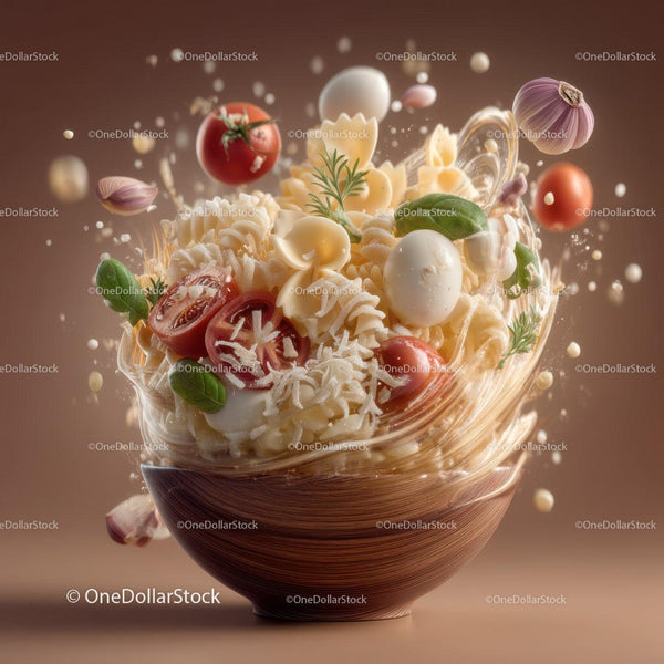 Fresh Pasta Salad with Cherry Tomatoes and Mozzarella