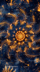 Fascinating Spiral Pattern of Glowing Lights in Deep Space