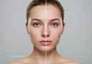 Portrait of a Woman Showing Clear Skin and Skin Improvement