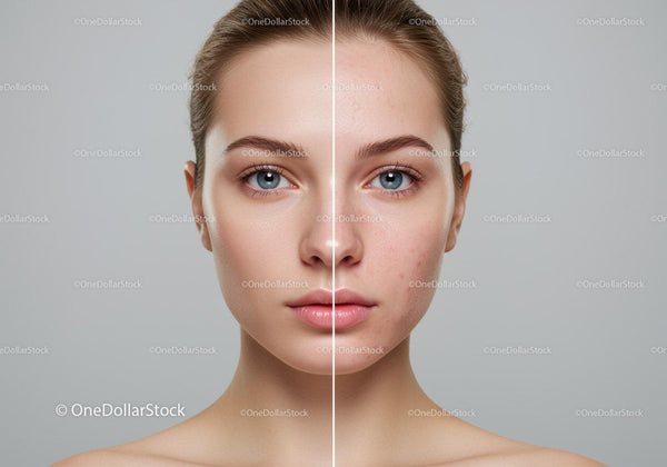 Portrait of a Woman Showing Clear Skin and Skin Improvement